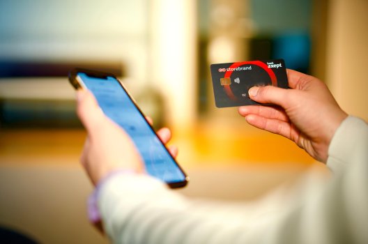 Illustrasjon av kredittkortet til Storebrand
